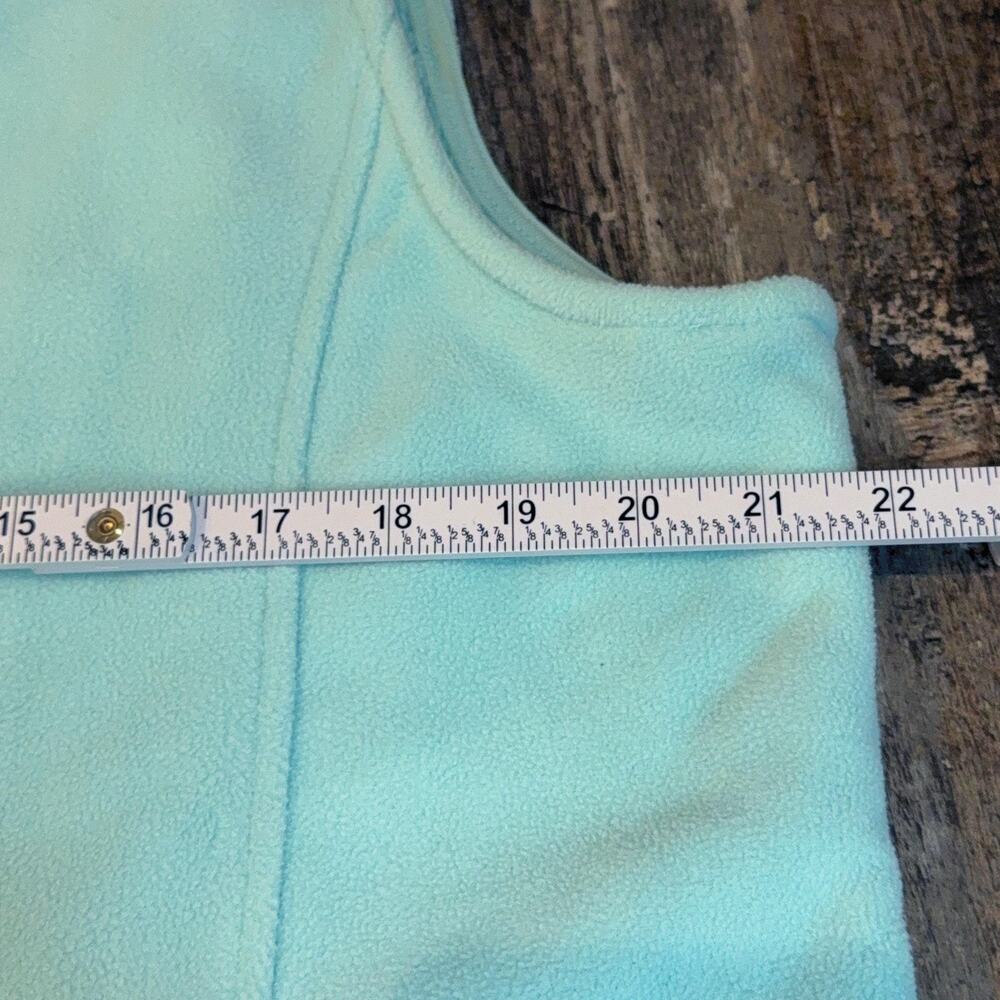 Croft‎ & Barrow Vest Womens XL Iced Turquoise Blue Fleece Faux Fur Lined Pockets - Picture 8 of 10